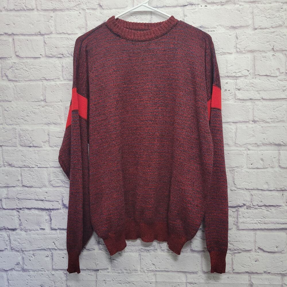 VTG Par Four Sportswear Sweater Men XL Arm Stripes Golf Retro Skater Grandpacore